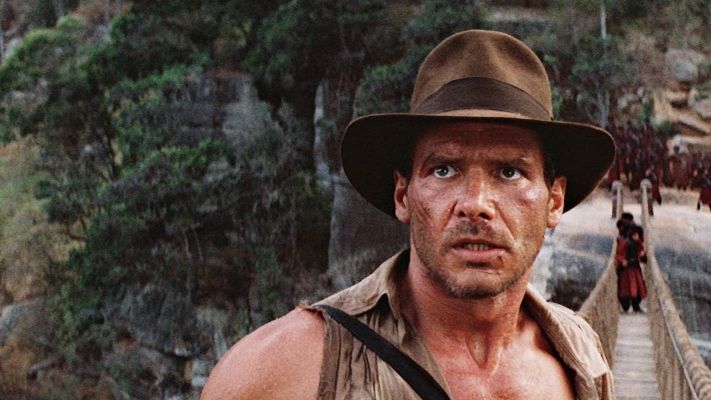 Bild på filmaffisch för Indiana Jones och de fördömdas tempel